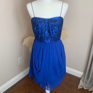 Aidan Mattox blue dress